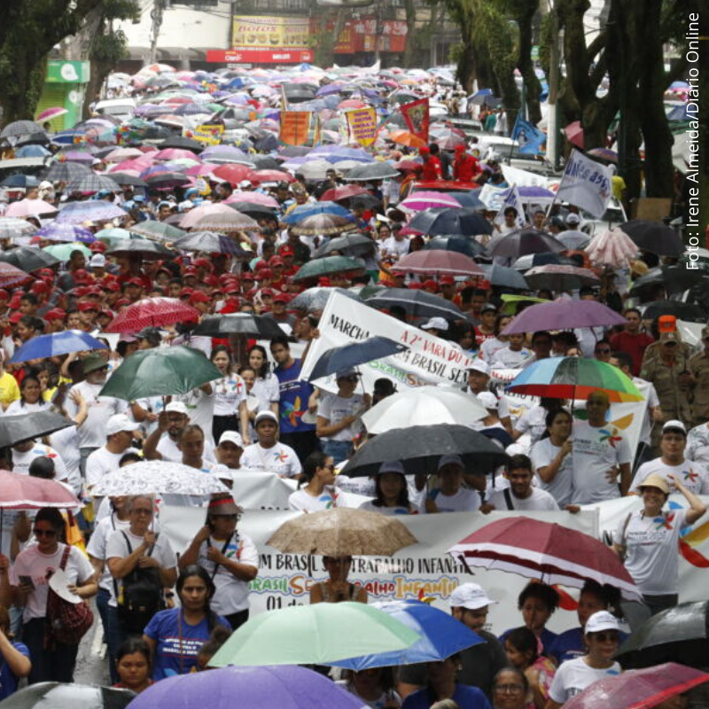Marcha mobilizou milhares de pessoas contra o trabalho infantil